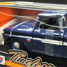Load image into Gallery viewer, MotorMax 2021 1966 Chevy C10 Fleetside Pickup Dark Blue Timeless Legends 1-24 Diecast Pickup