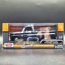Load image into Gallery viewer, MotorMax 2021 1966 Chevy C10 Fleetside Pickup Dark Blue Timeless Legends 1-24 Diecast Pickup