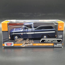Load image into Gallery viewer, MotorMax 2021 1966 Chevy C10 Fleetside Pickup Dark Blue Timeless Legends 1-24 Diecast Pickup