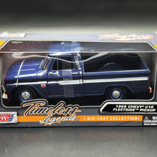 Load image into Gallery viewer, MotorMax 2021 1966 Chevy C10 Fleetside Pickup Dark Blue Timeless Legends 1-24 Diecast Pickup