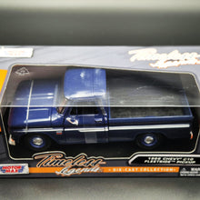 Load image into Gallery viewer, MotorMax 2021 1966 Chevy C10 Fleetside Pickup Dark Blue Timeless Legends 1-24 Diecast Pickup
