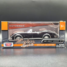 Load image into Gallery viewer, MotorMax 1967 Chevrolet Camaro SS Convertible Burgundy Timeless Legends # 73301 1-24 Diecast