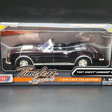Load image into Gallery viewer, MotorMax 1967 Chevrolet Camaro SS Convertible Burgundy Timeless Legends # 73301 1-24 Diecast