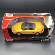 Load image into Gallery viewer, MotorMax 2004 Porsche 986 Boxster Yellow Timeless Legends #73226 1-24 Diecast Car