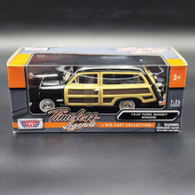 Load image into Gallery viewer, MotorMax 2021 1949 Ford Woody Wagon Black Timeless Legends #73260 1-24 Diecast Model