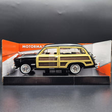 Load image into Gallery viewer, MotorMax 2021 1949 Ford Woody Wagon Black Timeless Legends #73260 1-24 Diecast Model