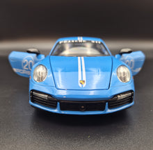 Load image into Gallery viewer, Explorafind 2021 Porsche 911 Turbo S Sky Blue 1:24 Die Cast Car