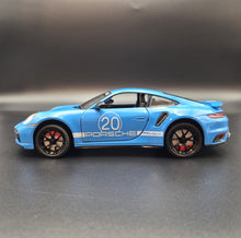 Load image into Gallery viewer, Explorafind 2021 Porsche 911 Turbo S Sky Blue 1:24 Die Cast Car