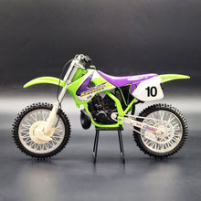 Load image into Gallery viewer, Racing Champions 1997 Kawasaki KX250 Motorcross Motorcycle Damon Huffman #10 1/9 Scale Diecast
