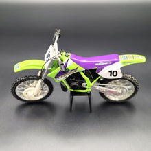 Load image into Gallery viewer, Racing Champions 1997 Kawasaki KX250 Motorcross Motorcycle Damon Huffman #10 1/9 Scale Diecast