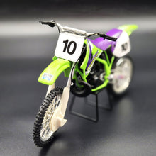 Load image into Gallery viewer, Racing Champions 1997 Kawasaki KX250 Motorcross Motorcycle Damon Huffman #10 1/9 Scale Diecast