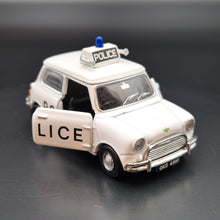 Load image into Gallery viewer, Explorafind 1967 Austin Mini Cooper MKII White Liverpool Police 1:50 Die Cast Car New
