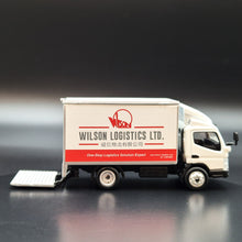 Load image into Gallery viewer, Explorafind 2022 Mitsubishi Fuso Canter Box Truck Wilson Logistics 1:76 Die Cast Truck New