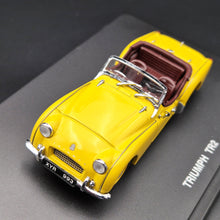 Load image into Gallery viewer, Universal Hobbies Eagle's Race 1955 Triumph TR2 Yellow #3683 1:43 Die Cast Model