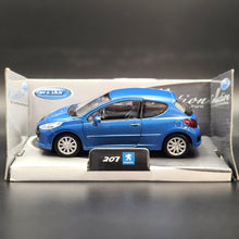 Load image into Gallery viewer, Welly 2007 Peugeot 207 Blue 1:36 #42370 Collection Series Boxed