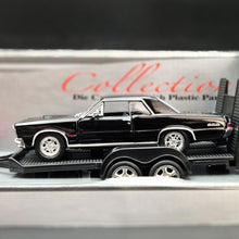 Load image into Gallery viewer, Welly 2002 Cadillac Escalade &amp; 1965 Pontiac GTO Off-Roader Trailer Set Collection