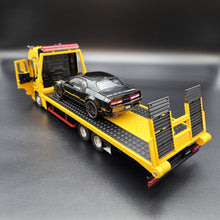 Load image into Gallery viewer, Explorafind 2023 Mercedes-Benz Actros Truck with Tilt Tray Yellow 1:24 Die Cast Truck