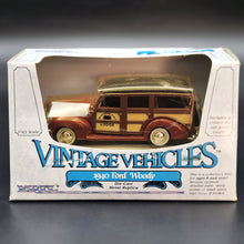 Load image into Gallery viewer, ERTL 1940 Ford Woody Station Wagon Dark Red #2517 1:43 ERTL Vintage Vehicles Diecast Model