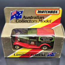 Load image into Gallery viewer, Matchbox 1990 Ford Model A Van John West Salmon Dark Green Series 1-75 MB38 Boxed