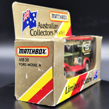 Load image into Gallery viewer, Matchbox 1990 Ford Model A Van John West Salmon Dark Green Series 1-75 MB38 Boxed