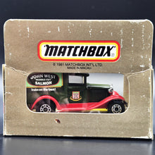 Load image into Gallery viewer, Matchbox 1990 Ford Model A Van John West Salmon Dark Green Series 1-75 MB38 Boxed