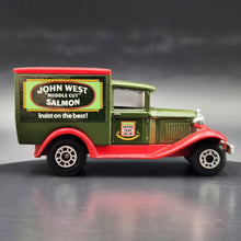 Load image into Gallery viewer, Matchbox 1990 Ford Model A Van John West Salmon Dark Green Series 1-75 MB38 Boxed