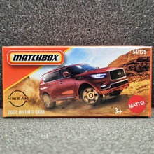 Load image into Gallery viewer, Matchbox 2025 2022 Infinity QX80 Red #54 MBX Adventure New Sealed Box