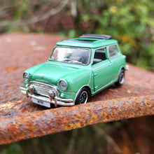 Load image into Gallery viewer, Explorafind 1963 Morris Mini MKI with Sunroof Green 1:50 Die Cast Car New
