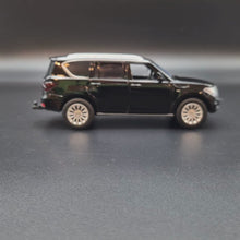 Load and play video in Gallery viewer, Explorafind 2023 Nissan Patrol Y62 Black 1:32 Die Cast Car
