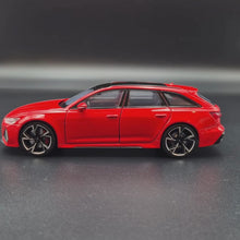 Load and play video in Gallery viewer, Explorafind 2022 Audi RS6 Avant Red 1:32 Die Cast Car
