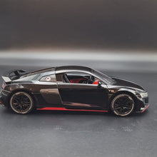 Load and play video in Gallery viewer, Explorafind 2020 Audi R8 V10 Black 1:24 Die Cast Car