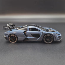 Load and play video in Gallery viewer, Explorafind 2019 McLaren Senna Blue/Grey 1:32 Die Cast Car
