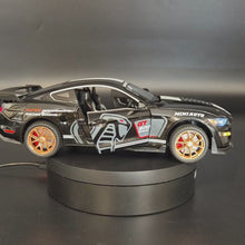 Load and play video in Gallery viewer, Explorafind 2022 Ford Mustang Shelby GT500 Black 1:24 Die Cast Car
