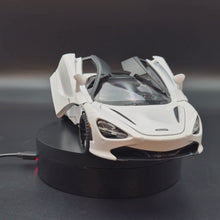 Load and play video in Gallery viewer, Explorafind 2023 McLaren 720S White 1:24 Die Cast Car