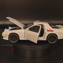 Load and play video in Gallery viewer, Explorafind 1989 Mazda RX-7 White 1:24 Die Cast Car
