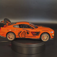 Load and play video in Gallery viewer, Explorafind 2022 Ford Mustang Shelby GT500 Orange 1:24 Die Cast Car
