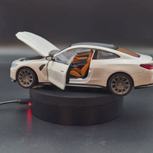 Load and play video in Gallery viewer, Explorafind 2023 BMW M4 G82 Coupe Pearl White 1:24 Die Cast Car