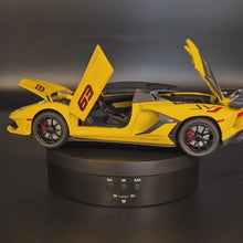 Load and play video in Gallery viewer, Explorafind 2023 Lamborghini Aventador SVJ 63 Yellow 1:24 Die Cast Car
