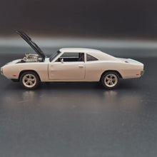 Load and play video in Gallery viewer, Explorafind 1969 Dodge Charger 500 Blue 1:32 Die Cast Car