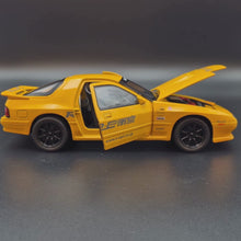 Load and play video in Gallery viewer, Explorafind 1989 Mazda RX-7 Yellow 1:24 Die Cast Car