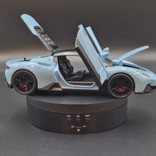 Load and play video in Gallery viewer, Explorafind 2023 Maserati MC20 Sky Blue 1:24 Die Cast Car
