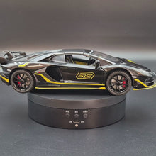 Load and play video in Gallery viewer, Explorafind 2023 Lamborghini Aventador SVJ 63 Black 1:24 Die Cast Car
