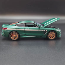 Load and play video in Gallery viewer, Explorafind 2023 BMW M8 Manhart MH8 800 Green 1:32 Die Cast Car
