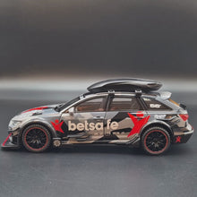 Load and play video in Gallery viewer, Explorafind 2021 Audi RS6 Wagon Grey Camouflage 1:24 Die Cast Car

