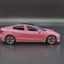 Load and play video in Gallery viewer, Explorafind 2021 Tesla Model 3 Pink 1:32 Die Cast Car
