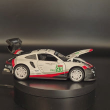 Load and play video in Gallery viewer, Explorafind 2019 Porsche 911 RSR White 1:32 Die Cast Race Car