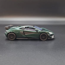 Load and play video in Gallery viewer, Explorafind 2019 McLaren 570S GT4 Dark Green 1:32 Die Cast Car
