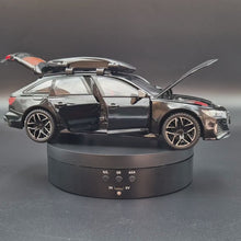 Load and play video in Gallery viewer, Explorafind 2022 Audi RS6 Avant Black 1:24 Die Cast Car