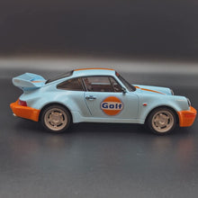 Load and play video in Gallery viewer, Explorafind 1994 Porsche 964 Turbo Carrera RS Gulf Blue 1:24 Die Cast Car