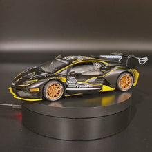 Load and play video in Gallery viewer, Explorafind 2022 Lamborghini Huracán LP 620-2 Super Trofeo EVO2 Satin Black 1:32 Die Cast Car